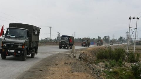 Army and Assam Rifles conduct flag march and aerial reconnaissance in Manipur.