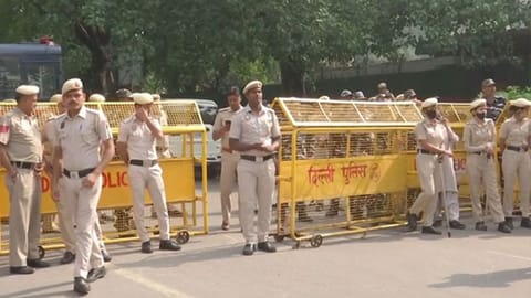 Visuals from the protest site