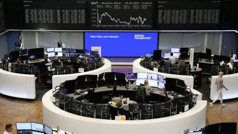 The German share price index DAX graph is pictured at the stock exchange in Frankfurt