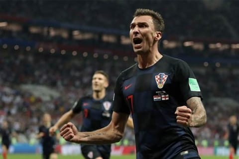 Croatia's Mario Mandzukic celebrates scoring a goal