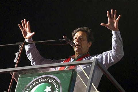 File photo of Pakistani politician Imran Khan, chief of Pakistan Tehreek-e-Insaf party