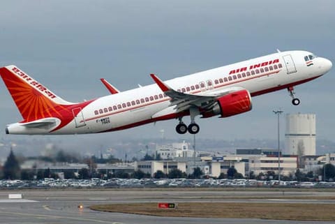 Image of a Air India flight used for representative purpose