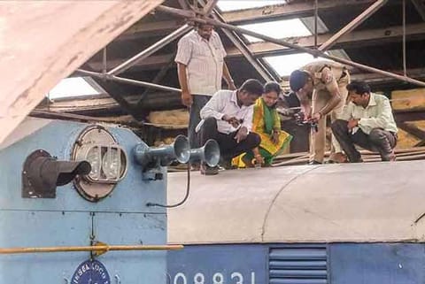 File photo of the train being inspected