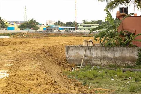 The lake, spreading over 87 acre, is encroached up on for farming