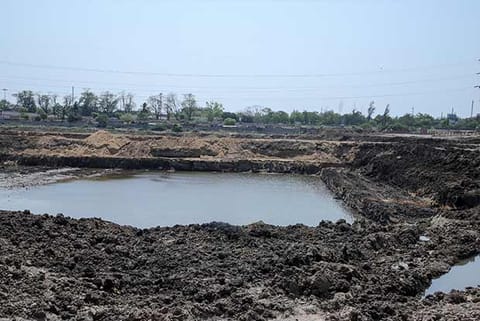 Desiliting work being carried out at Villivakkam tank