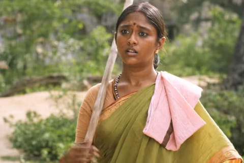 Sathyakala in a still from the movie Thoratti