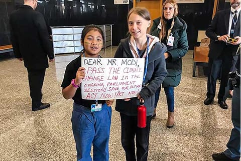 Licypriya Kangujam with Greta Thunberg