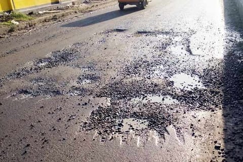Loose gravel on the road is posing danger to motorists