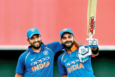Kohli, Rohit rivalry moves into ODIs with start of WIndies series