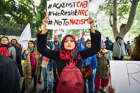 AMU teachers take out silent march protesting CAA