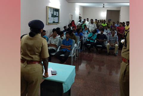 Students at Madhavaram Deputy Commissioner?s office on Friday