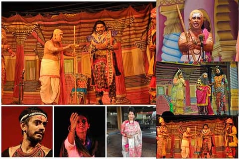 A scene from Srinivasan?s Chanakya Sabadham, YG Madhuvanti and Srinivasan Shivpprasadh