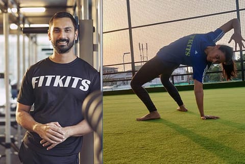 Shrihari Sivaraj;  A fitness enthusiast practising animal flow