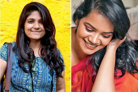 Harini Sarathy (left) and Vishnu Priya