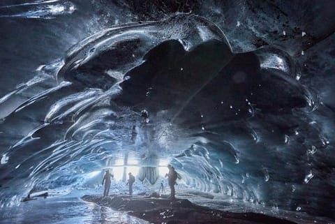 "Ice Cathedral" in Swiss Alps offers visitors unique show