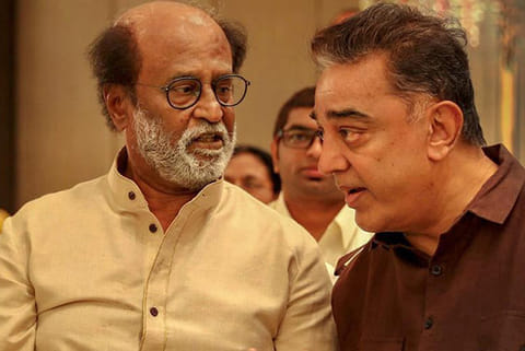 File photo: Kamal Haasan is likely to meet Rajinikanth today