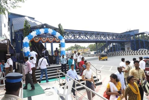 CM inaugurates FOB at Alandur Metro station