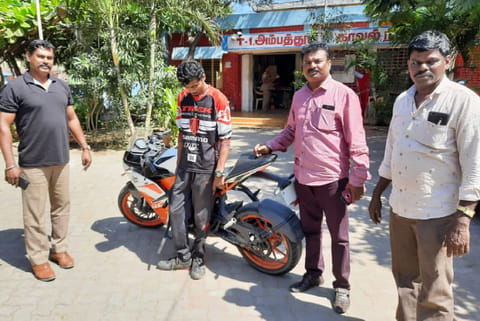 Boopalan stole the bike from Menambedu two months ago. He was intercepted for overspeeding on Thursday