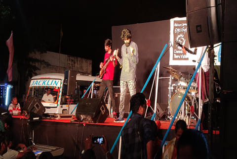 Artists perform on open stage at Kalai Theru Vizha at Enmore