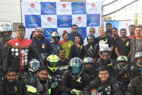 Participantes after completing the rally