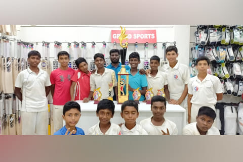 The team members of the Ramachandraa Public School are all smiles after their triumph