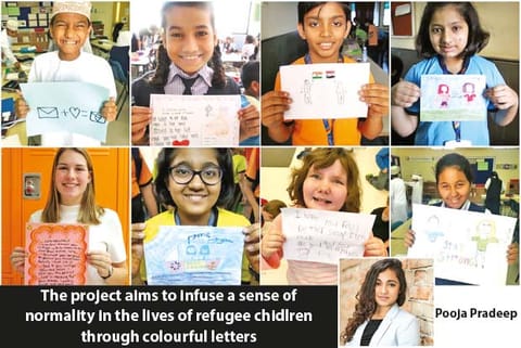 Spreading smiles to refugee children through letters