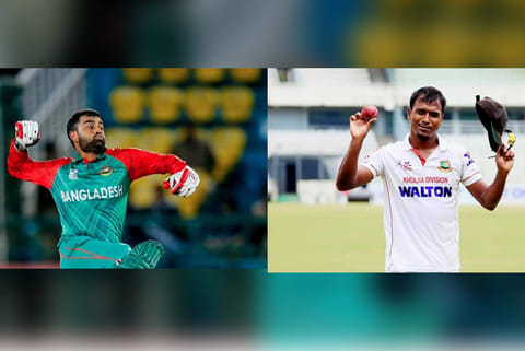Tamim (left) and Rubel of Bangladesh cricket (Images: Twitter)