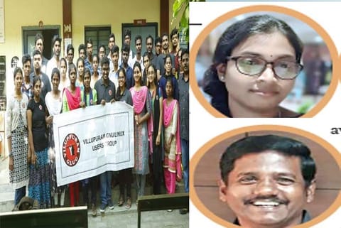 A few volunteers from the group during a previous gathering; Vijayalakshmi; Karkee