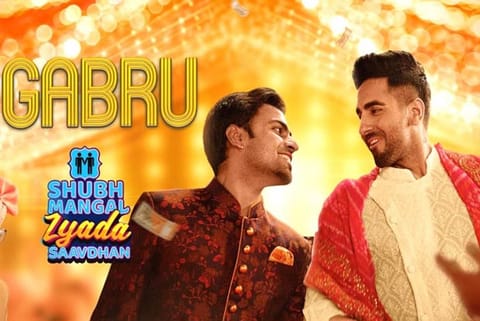 Ayushmann locks lips with Jitendra Kumar in 'Gabru' song