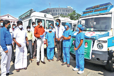 Mobile medical units that were flagged off today