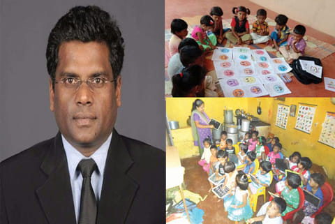 Tiruvannamalai  Collector KS Kandasamy; anganwadi teacher