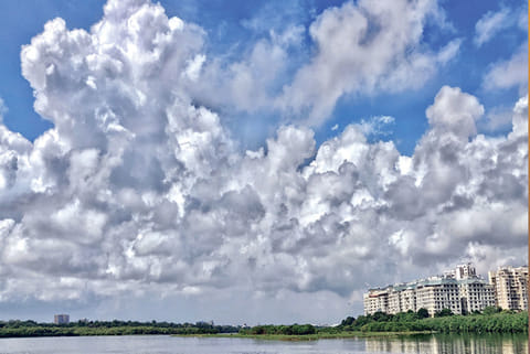 Morning hours remained sunny as usual, with the city receiving showers late in the evening on Friday