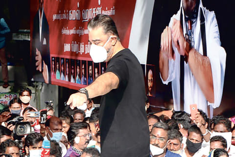 Kamal Haasan cheered by fans and party cadre during his birthday celebrations in Chennai on Saturday