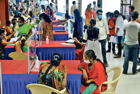 Aspirants at the counselling session on Day 1