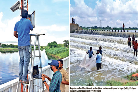 Repair and calibration of water flow meter on Napier bridge