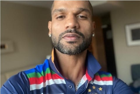 Source: Twitter; Shikar Dhawan in the new jersey