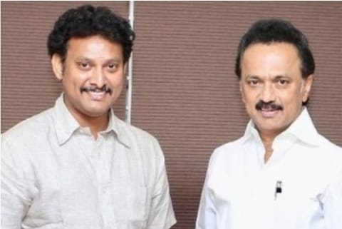 File Photo : Anbil Mahesh Poyyamozhi and M K Stalin