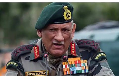 Former Chief of Defence Staff General Bipin Rawat  (Image Courtesy: ANI)