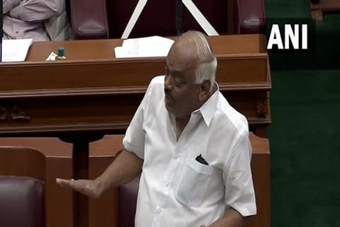 Congress MLA KR Ramesh (Image credit: ANI)