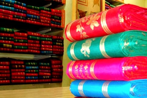 The Sungudi sarees are handmade and unique to the community of weavers in Madurai