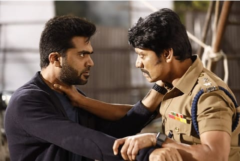 A still from 'Maanaadu'.