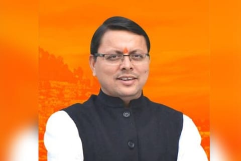 Pushkar Singh Dhami. Image Courtesy: Twitter - @pushkardhami