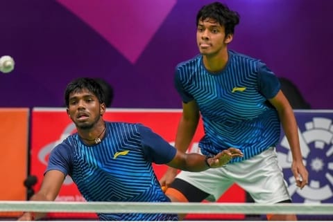 File photo: PTI; Indian duo Satwiksairaj Rankireddy and Chirag Shetty