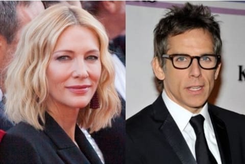 Actress Cate Blanchett (Left)  Actor Ben Stiller (Right) (Image Courtesy: IANS)