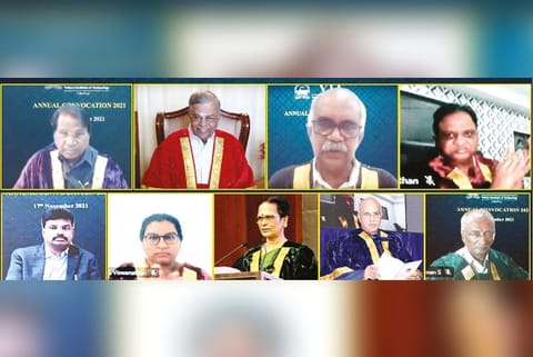 A screengrab of the virtual VIT convocation