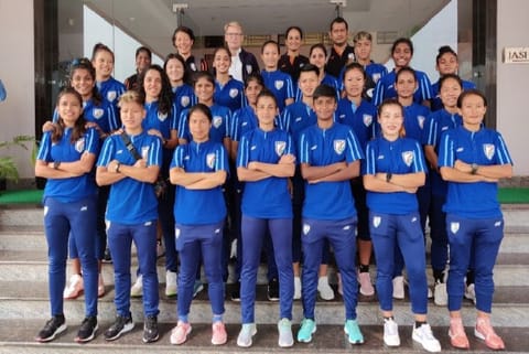 Indian Senior Women's football team (Image source: Twitter/@IndianFootball)