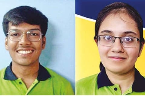 (left) Mridul and  Kavya