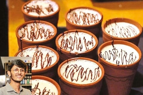 Cold Coffee at Chai Sutta Bar (top), and Anubhav Dubey