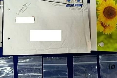 Seized 131 grams of psychotropic substances at the Foreign Post Office . Image Credit: ANI