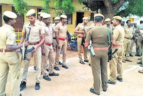 A file photo of security personal in Tamil Nadu